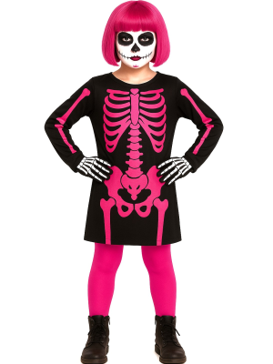 Comprar Disfraz Catrina Rosa Niña - Disfraces Esqueletos y Calaveras
