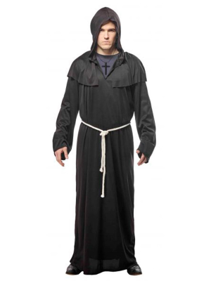 Disfraz de Monje Negro para Hombre - Disfraces de Curas y Religiosos