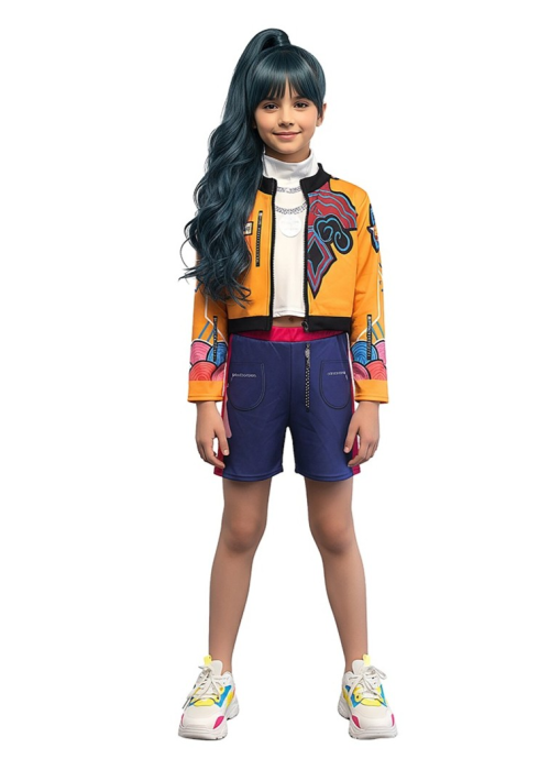 Disfraz de Guerrera K-POP Rumi Classic para Niña - Disfraces Cazadoras Demonios - Disfraces de Las Guerreras K-POP infantiles