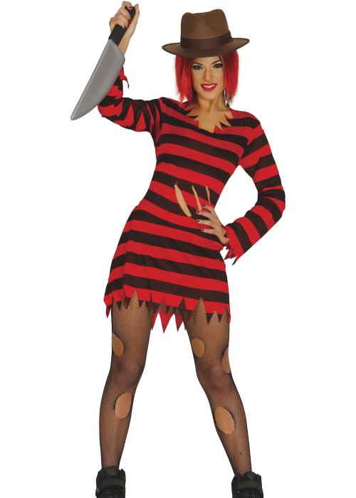 De Freddy Chica - Disfraces Freddy Krueger - Disfraces de Asesino de Pesadillas Adulto