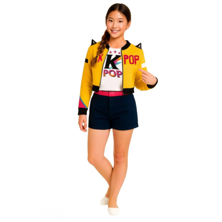 Disfraz de Guerrera K-POP Rumi para Niña - Disfraces Cazadoras Demonios - Disfraces de Las Guerreras K-POP infantiles