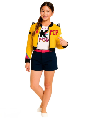 Disfraz de Guerrera K-POP Rumi para Niña - Disfraces Cazadoras Demonios - Disfraces de Las Guerreras K-POP infantiles