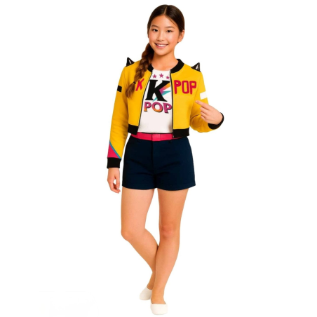 Disfraz de Guerrera K-POP Rumi para Niña - Disfraces Cazadoras Demonios - Disfraces de Las Guerreras K-POP infantiles