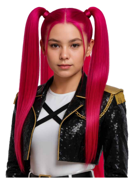 Peluca Mira Guerrera K-POP - Complementos Cazadoras Demonios - Complementos de Las Guerreras K-POP