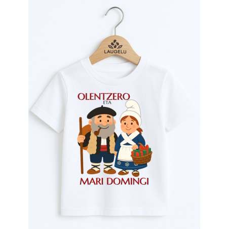 Camiseta Olentzero eta Mari Domingi Infantil - Euskal Jantziak