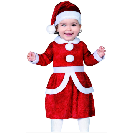 Disfraz De Mama Noel Terciopelo - Disfraces Navideños para Bebes