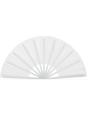 Abanico De Tela Gigante Blanco - Complementos Locomia