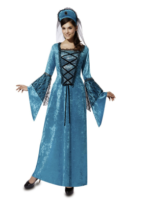 Comprar Disfraz de Reina Medieval Azul - Disfraces Medievales para Mujer
