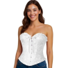 Corset Blanco Corazon - Complementos para Disfraces - Corpiños y Chalecos