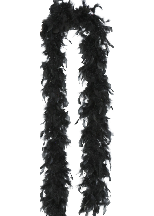 Boa De Plumas Negra 80gr - Complementos para Disfraces