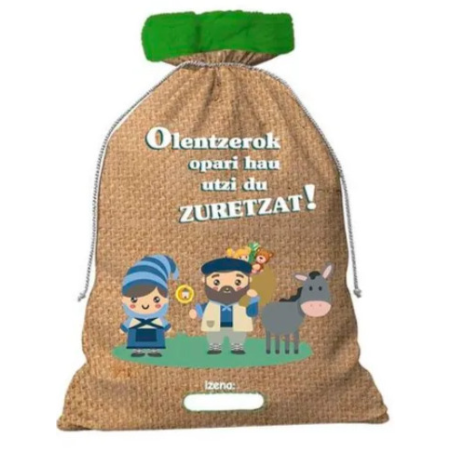 Saco Olentzero Grande 49x69cm - Complementos Navideños
