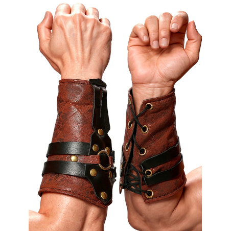 Brazaletes Semipiel Marrones - Complementos de Romanos y Griegos - Complementos de Romanos y Griegos