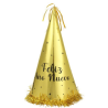 Gorro Cono Feliz Año Nuevo Dorado - Gorros y Diademas para Cotillon