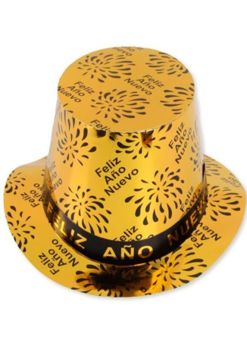 Chistera Feliz Año Nuevo Dorado