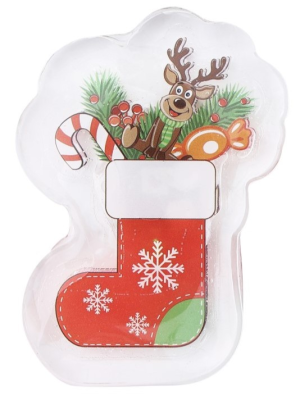 Pegatinas Gel Calcetin con Led De Navidad - Decoración Navideña - Complementos Navideños