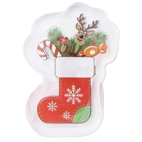 Pegatinas Gel Calcetin con Led De Navidad - Decoración Navideña - Complementos Navideños