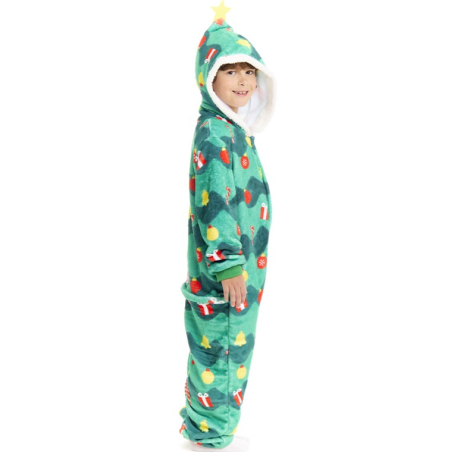 Disfraz De Arbol De Navidad Pijama  Peluche Infantil - Disfraces Navideños para Niños