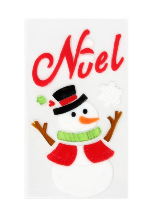 Pegatinas Gel Muñeco de Nieve Noel De Navidad - Decoración Navideña - Complementos Navideños