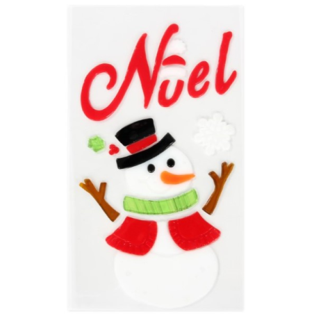 Pegatinas Gel Muñeco de Nieve Noel De Navidad - Decoración Navideña - Complementos Navideños