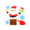 Pegatinas Gel Santa Chimenea De Navidad - Decoración Navideña - Complementos Navideños