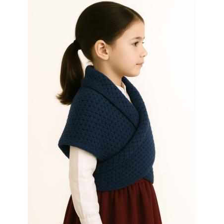 Toquilla Aldeana Niña Azul Marino - Trajes Regionales - Toquillas y Mendigozales
