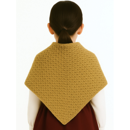 Toquilla Tradicional Traje Niña ocre - Euskal Jantziak