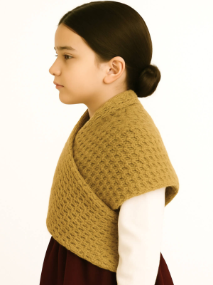 Toquilla Vasca de Aldeana Niña Arena Beige - Toquillas Tradicionales