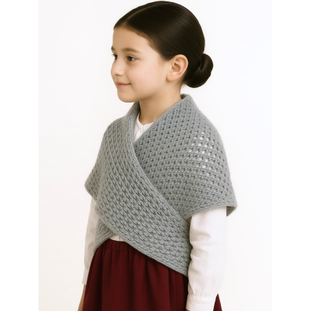 Toquilla Aldeana Niña Gris Claro - Trajes Regionales - Toquillas y Mendigozales