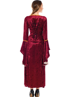 Disfraz de Reina Medieval Granate - Disfraces Medievales para Mujer