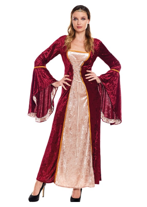 Disfraz de Reina Medieval Granate - Disfraces Medievales para Mujer