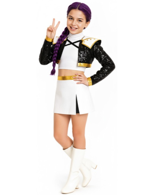 Disfraz de Guerrera K-POP Rumi Golden para Niña - Disfraces Cazadoras Demonios - Disfraces de Las Guerreras K-POP infantiles