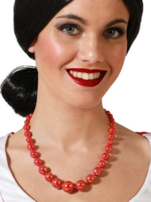 Collar De Sevillana Pequeño Rojo Brillo - Pendientes, Collares y Pulseras