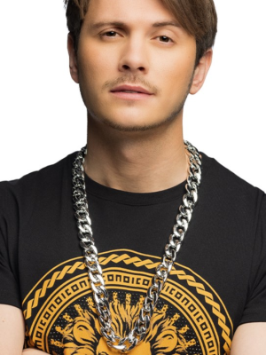 Cadena Plateada Ancha - Collares, Anillos y Pulseras - Collares, Pulseras y Anillos