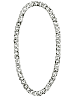 Cadena Plateada Ancha - Collares, Anillos y Pulseras - Collares, Pulseras y Anillos