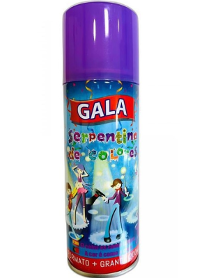 Serpentina En Spray Morada 200ML - Confetti y Serpentinas