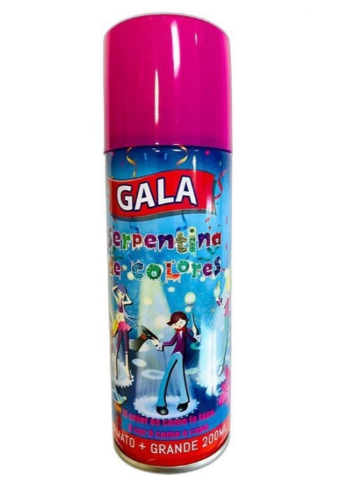 Serpentina En Spray Rosa 200ML - Confetti y Serpentinas