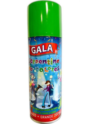 Serpentina En Spray Verde 200ML - Confetti y Serpentinas