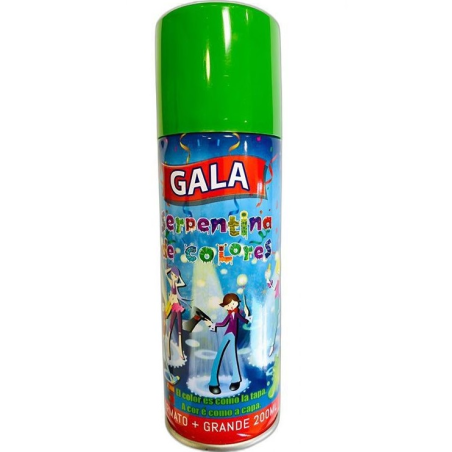 Serpentina En Spray Verde 200ML - Confetti y Serpentinas