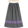 Falda Casera Gris Bies Lila Eguzkilore - Faldas Casera Mujer