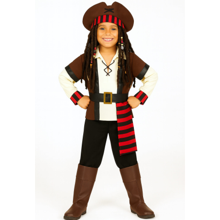 Disfraz De Pirata Siete Mares Infantil - Disfraces Piratas del Caribe - Disfraces de Pirata