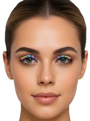 Pestañas Arcoiris Metalizadas - Maquillaje y Caracterizacion