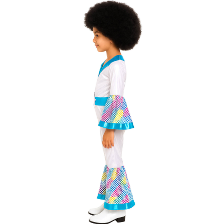 Disfraz De Disco Plata Niña