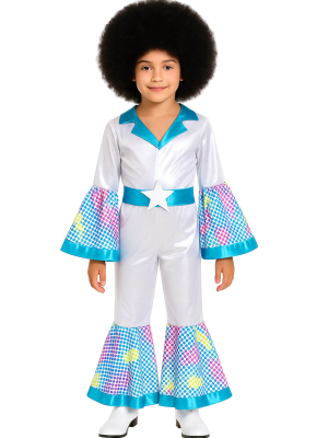 Disfraz De Disco Plata Niña