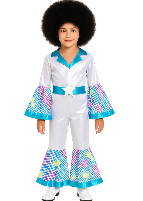 Disfraz De Disco Plata Niña