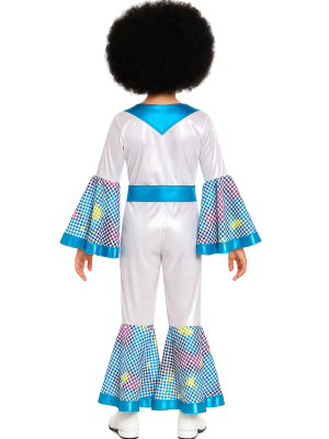 Disfraz De Disco Plata Niña