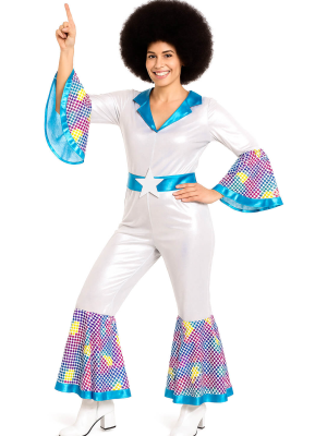 Disfraz De Disco Plata Mujer - Disfraces Años 70-80 - Disfraces de Abba para Mujer
