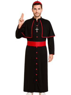 Disfraz de Cardenal Negro y rojo para hombre barato – Tienda online de Disfraz de Cardenal Negro y rojo para hombre