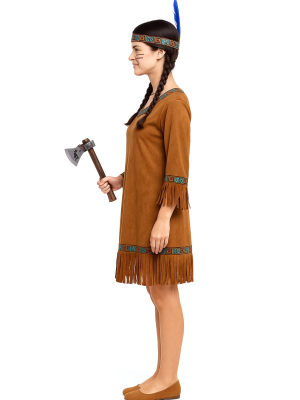 Disfraz De India Marron mujer - Disfraces de Indias y Vaqueras - Disfraces de Indios Adultos