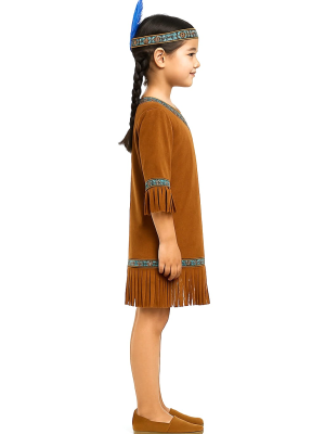 Disfraz De India Marron Niña - Disfraces Indias y Vaqueras - Disfraces de Indios Infantiles