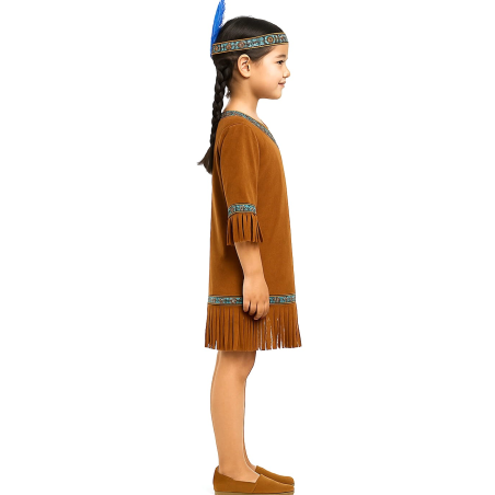 Disfraz De India Marron Niña - Disfraces Indias y Vaqueras - Disfraces de Indios Infantiles